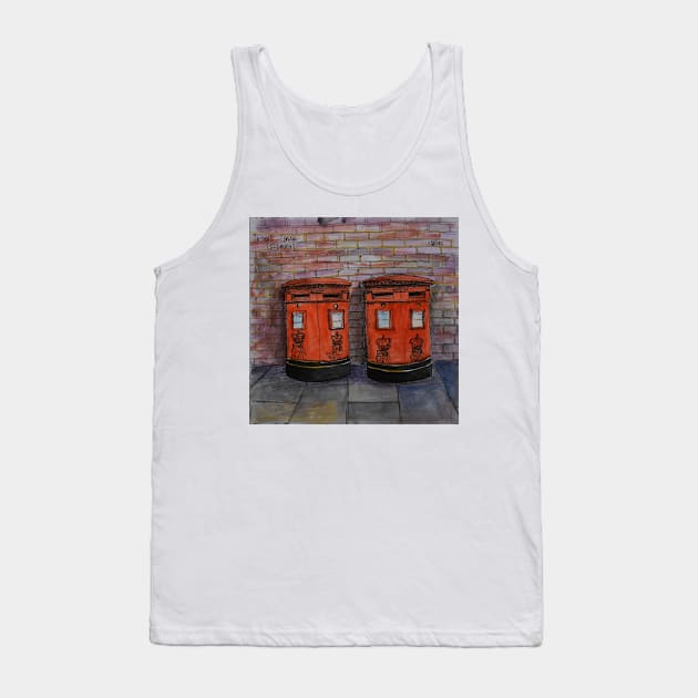 Watercolor Sketch - Mailboxes in Sudbury, Suffolk Tank Top by IgorPozdnyakov